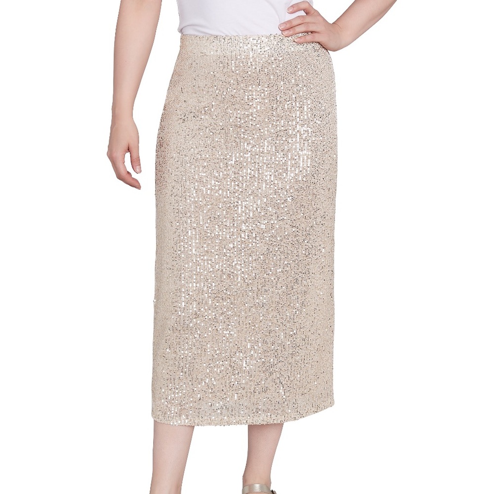 *3/25 or 2/$20* NWOT Festive New Years Party Sequin Sparkle Long Midi Skirt